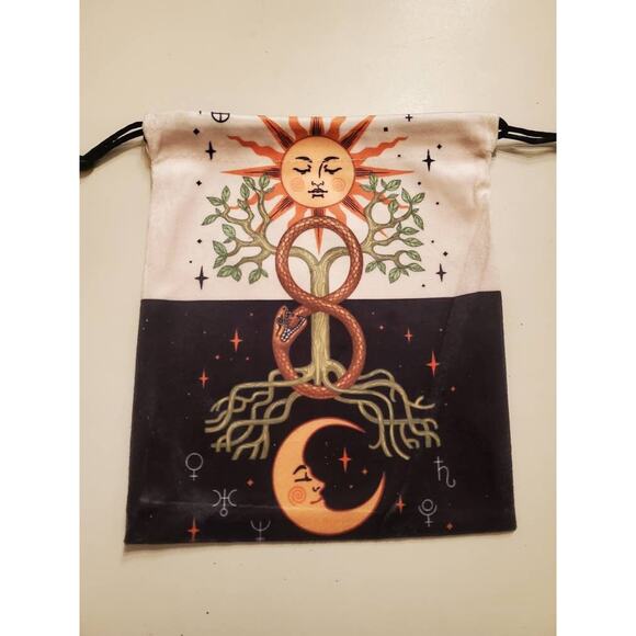 6 Large Printed Velvet Tarot Bags 7.1 X 5.9 | Oracle Card Bag | Runes Bag | - Picture 9 of 10